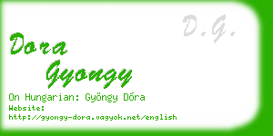 dora gyongy business card